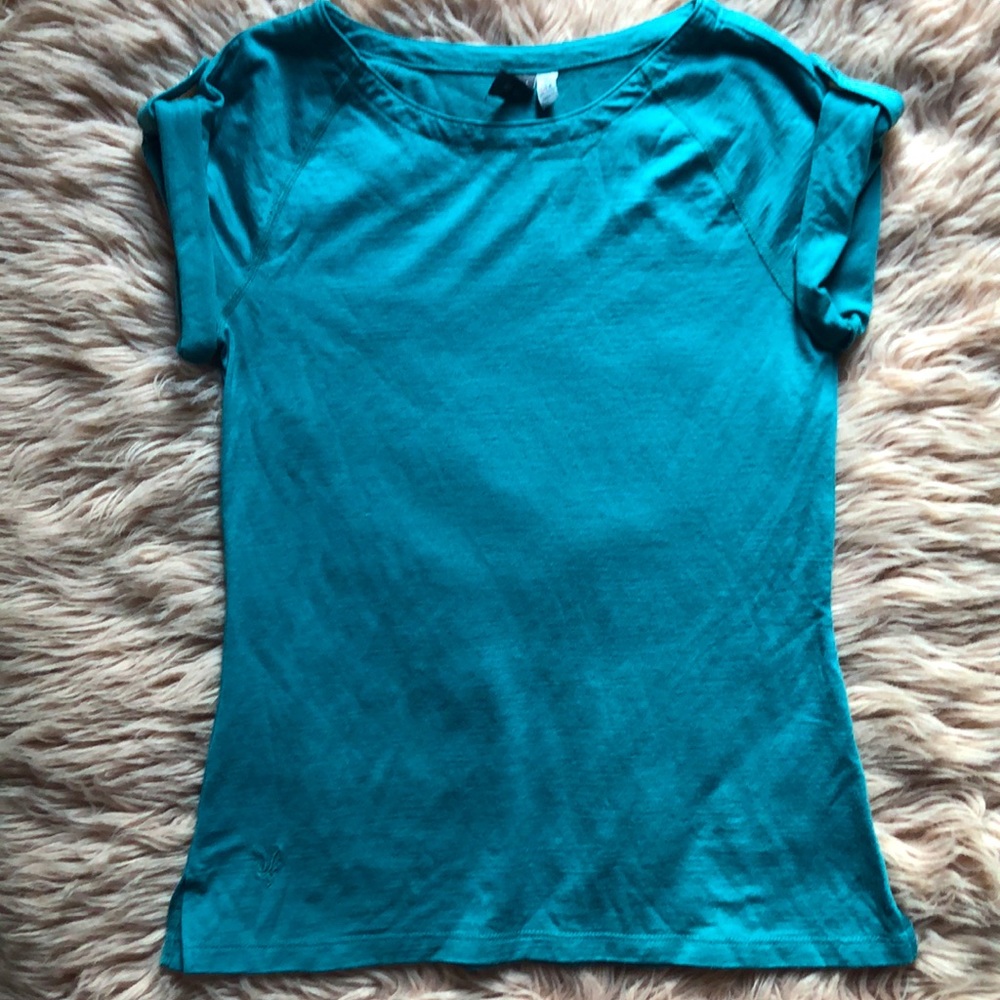 Women's Teal Short Sleeve Crewneck Top